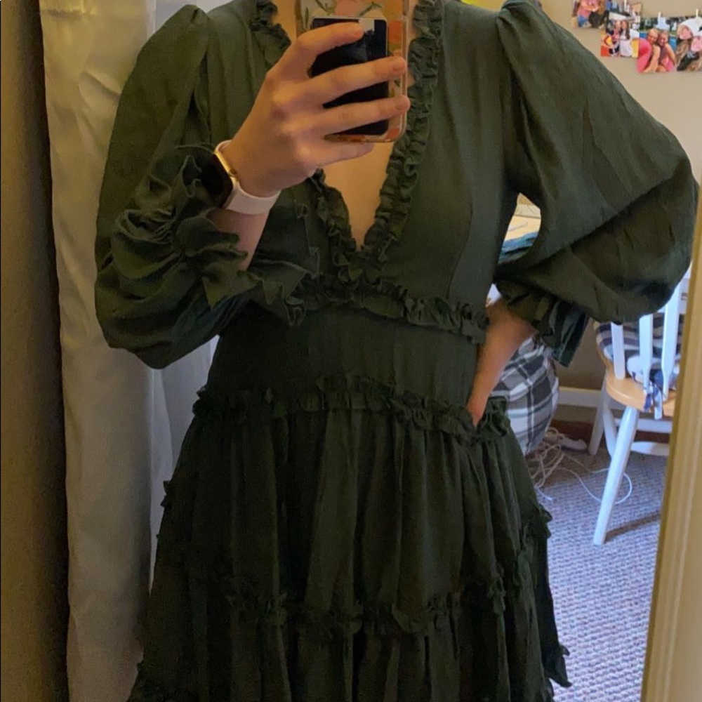 Red Dress- Make It A Date Night Jade Green Dress